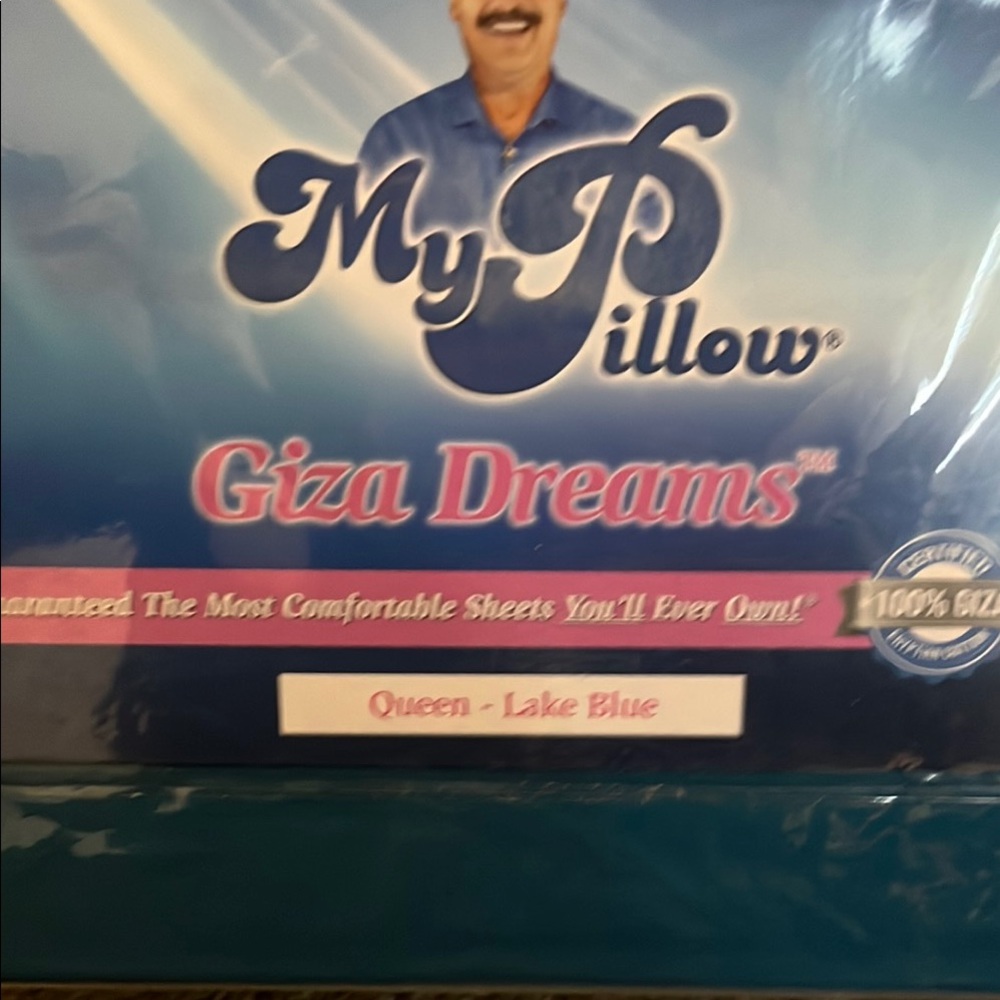 Queen Giza Dreams Sheets - Lake Blue - Picture 2 of 3